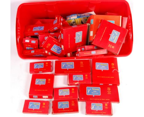 A large collection of original vintage Tri-ang / Triang Minic Motorways boxed track and track related sections. Various parts