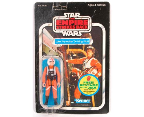 An original vintage 1982 Kenner made Star Wars carded MOC action ' Luke Skywalker - X Wing Pilot '. Factory sealed upon it's 