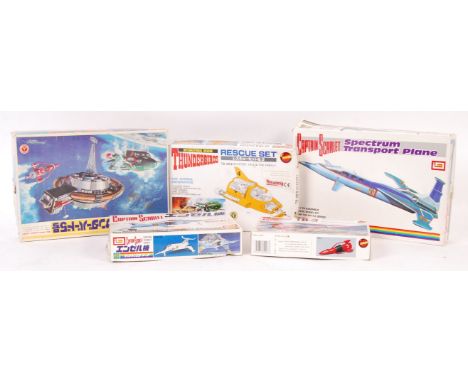 A collection of x5 vintage Japanese ' Imai ' Gerry Anderson related plastic model kits - all Thunderbirds or Captain Scarlet.