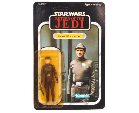 An original vintage ex-shop stock 1983 Kenner made Star Wars carded MOC action figure ' Imperial Commander '. Factory sealed 