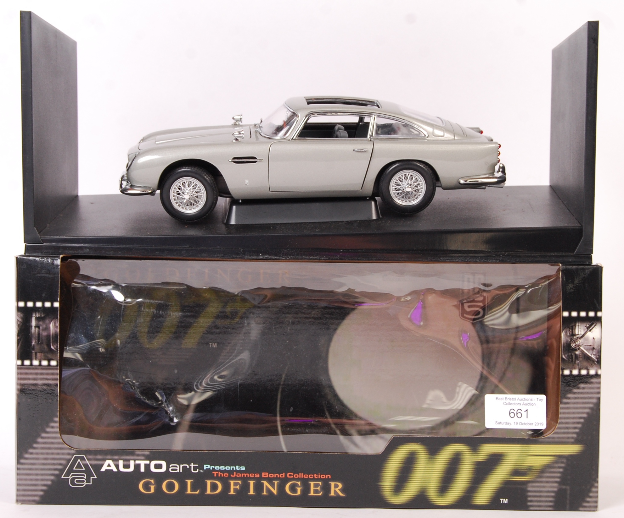 A good Autoart made James Bond 007 Goldfinger 1/18 scale Aston Martin ...