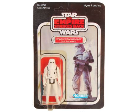 An original vintage 1980 Kenner made Star Wars carded MOC action figure ' Imperial Stormtrooper - Hoth Battle Gear '. Factory