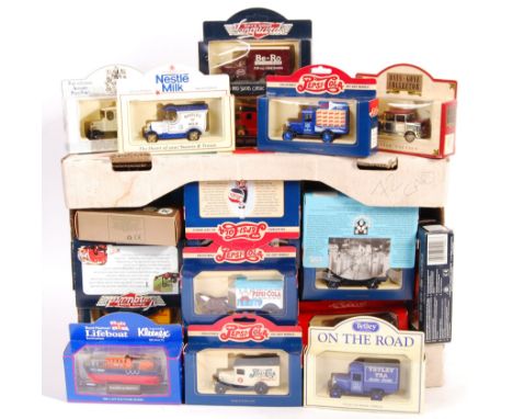 A collection of over 70+ assorted Lledo and similar diecast promotional models to include Pepsi, Fire Engine, Ambulance, Days