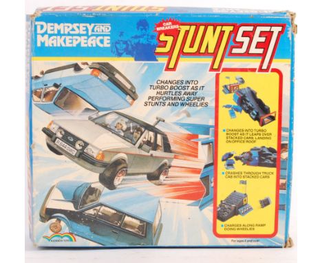 A rare vintage 1980's (1984) Rainbow Toys made Dempsey &amp; Makepeace ' Stunt Set ' playset. Plastic construction and includ