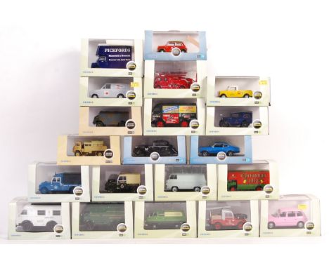 A good large collection of 20x assorted Oxford made precision diecast model cars and vehicles. Mostly 1/43 scale, but some ot