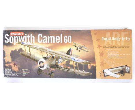 A rare Horizon Hobby / Hangar 9 made ' Almost-Ready-To-Fly ' RC radio controlled model aeroplane / plane ' Sopwith Camel 60 '