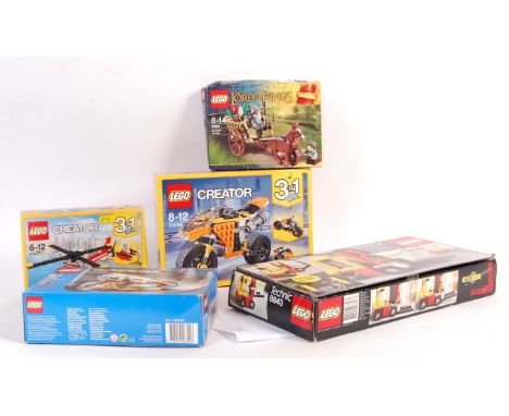 A collection of 5x assorted Lego sets to include; Tecnic 8843, The Lord Of The Rings 9469, 31057, 31059 and 8355. All appear 