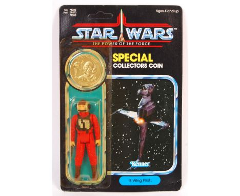 An original vintage 1984 Kenner made Star Wars carded MOC action figure ' B-Wing Pilot '. Factory sealed upon it's original u