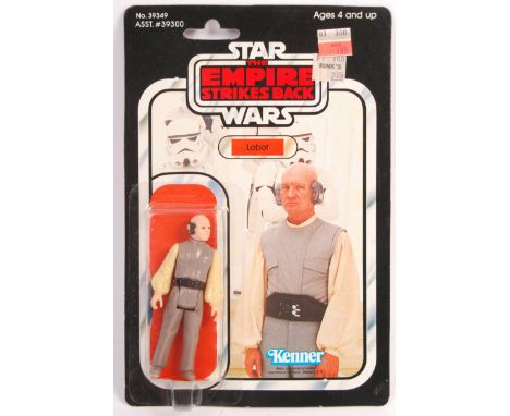 An original vintage Kenner made Star Wars MOC carded action figure ' Lobot '. Original 41 back Empire Strikes Back card. Figu