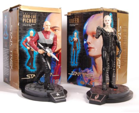 Two Playmates made Star Trek : First Contact Latinum Edition 12" Cold Cast Figurines to include; Captain Jean-Luc Picard and 