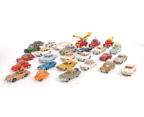 A collection of 25x assorted original vintage scale diecast model vehicles to include; Corgi James Bond Aston Martin DB5, Cor