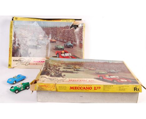 Two vintage Meccano made ' Circuit 24 ' slot car racing sets to include; Set RX and Set S, both boxed and appearing complete 