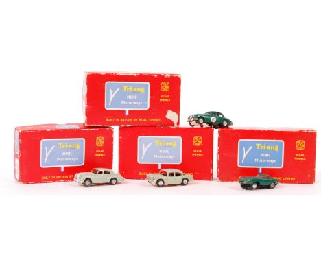 A collection of x4 original vintage Tri-ang / Triang Minic Motorways boxed vehicles - all within their correct original boxes