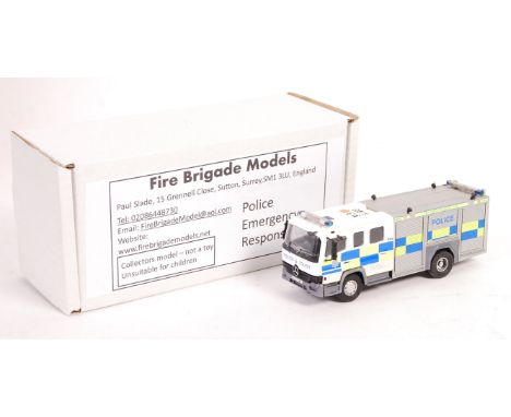 Fire Brigade Models - a Fire Brigade Models resin and white metal precision diecast model fire engine ' Police Emergency Resp