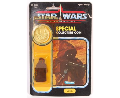 An original vintage 1984 Kenner made Star Wars carded MOC action figure ' Jawa '. Factory sealed upon it's original 92 back T