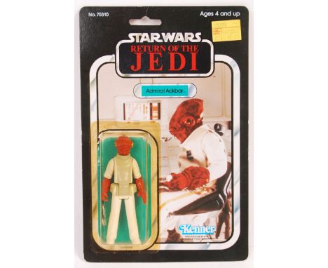 An original vintage Kenner made Star Wars MOC carded action figure ' Admiral Ackbar '. Original 65 back Return Of The Jedi ca