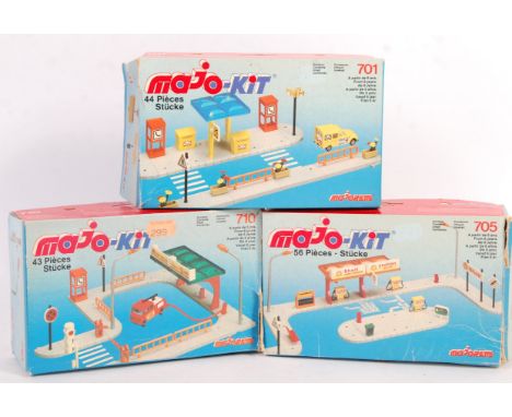 A collection of x3 vintage Majorette made ' Majo-kit ' or ' Majokit ' boxed diecast model accessory sets. Includes; 710, 701 
