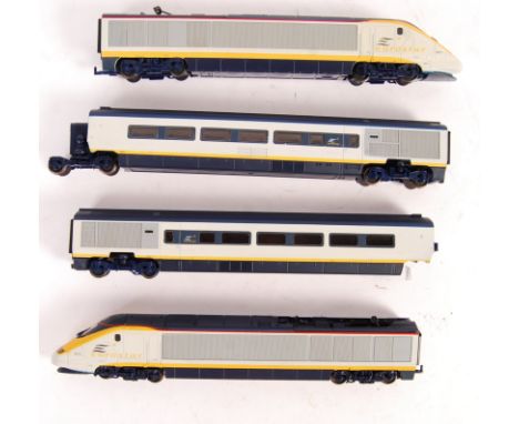 A Jouef H0 / 00 Gauge model railway trainset locomotive Eurostar set to include; Eurostar engine, Dummy engine and 2x centre 