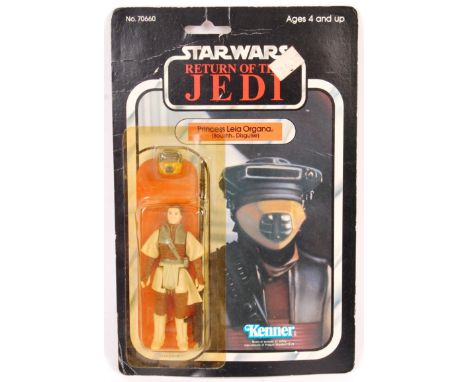 An original vintage Kenner made Star Wars MOC carded action figure ' Princess Leia Boushh Disguise '. Original 77 back Return