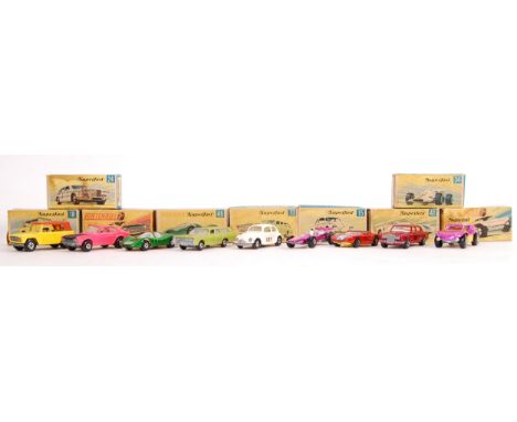 A collection of 9x original vintage Matchbox Superfast made diecast models comprising:30 Beach Buggy, 24 Rolls Royce Silver S
