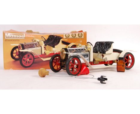 An original vintage Mamod boxed live steam Rolls Royce style model Steam Roadster SA1 complete in original box with solid fue