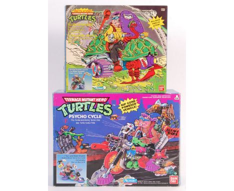Two original vintage Playmates / Ban Dai made TMNT Teenage Mutant Hero / Ninja Turtles boxed action figure playsets - ' Sludg