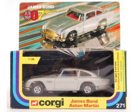 An original vintage 1970's (1979) Corgi Toys made James Bond 007 diecast model No. 271 ' Aston Martin '. Model appears mint t