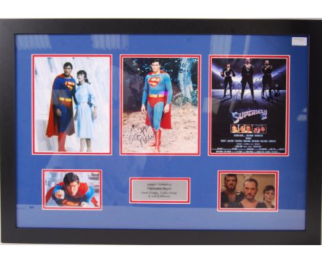 Superman - an incredible rare original autograph presentation relating to Superman ( 1978) and Superman II ( 1980 ). Comprisi