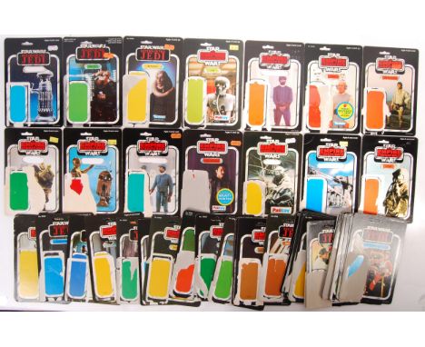 An incredible collection of 55x vintage Palitoy / Kenner made Star Wars action figure card backs (no figures). All generally 