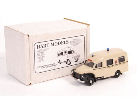 Hart Models - a vintage Hart Models white metal 1/48 scale diecast model No. HT74 ' Bedford TJ1 Lomas - Army Medical Service 