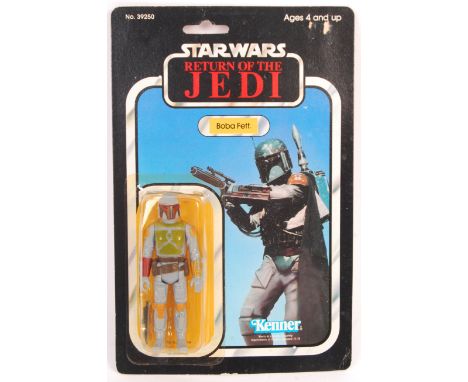 An original vintage 1983 Kenner made Star Wars carded MOC action figure ' Boba Fett '. Factory sealed upon it's original 77 b