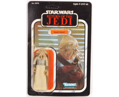 An original vintage 1983 Kenner made Star Wars carded MOC action figure ' Squid Head '. Factory sealed upon it's original unp