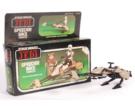 An original vintage Kenner made Star Wars action figure playset vehicle ' Speeder Bike Vehicle '. 100% complete, including th
