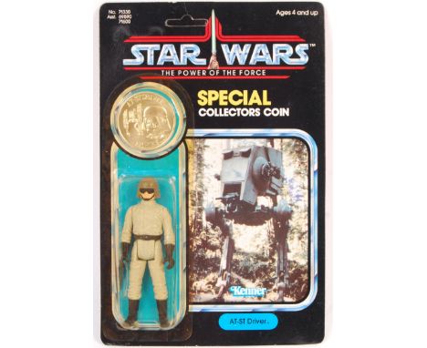 An original vintage ex-shop stock condition 1984 Kenner made Star Wars carded MOC action figure ' AT-ST Driver '. Factory sea