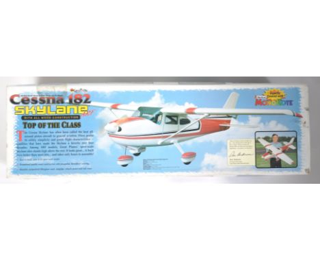 A Greatplanes made ' 40-Size-Almost-Ready-To-Fly ' RC radio controlled model aeroplane / plane kit ' Cessna 182 Skylane '. In