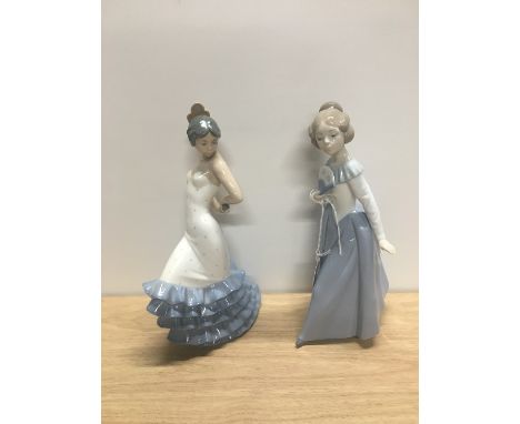 2X NAO FIGURES SPANISH DANCER & LADY WITH FAN