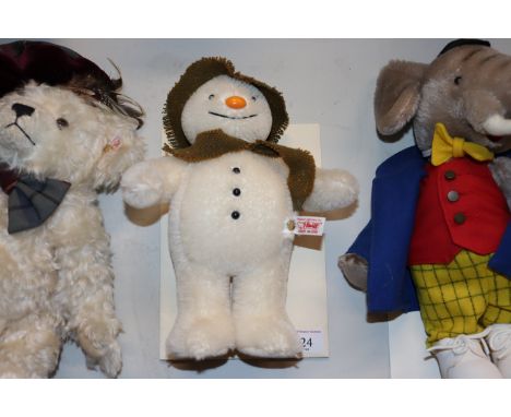 A Steiff snowman bear with certificate 