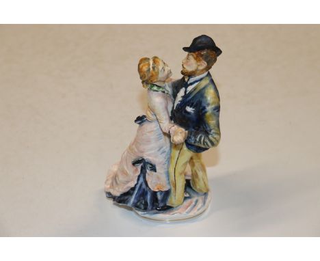 A Royal Worcester Impressionist series figure group, Marguerite and Don Pedro after Renoir