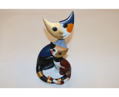 A Goebel Rosina Wachtmeister ceramic group; two cats