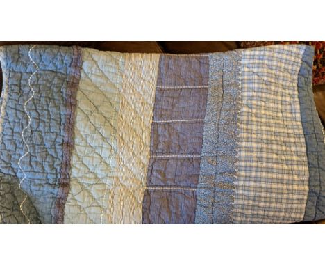 A vintage Laura Ashley patchwork quilt, approx. 73" x 90" in carrying bag 
