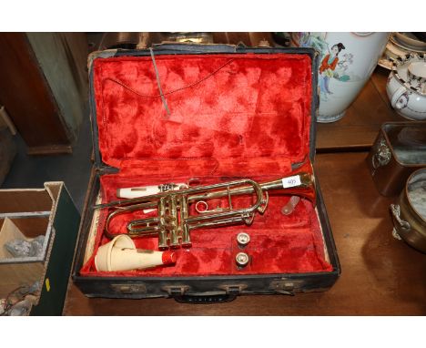 A cased trumpet by Zenith London