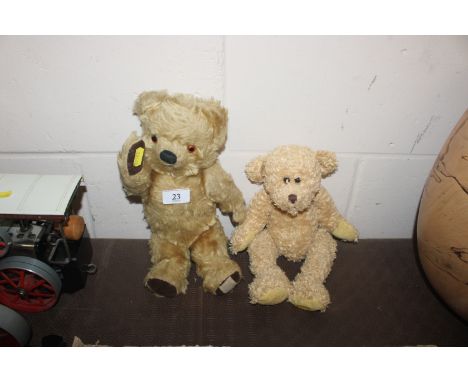 A Chad Valley mohair Teddy bear and another 