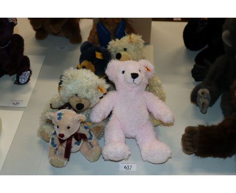 Five small Steiff Teddy bears to include "My First" and "Charlie"
