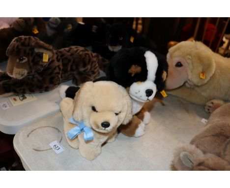 A Steiff St Bernard puppy and another 