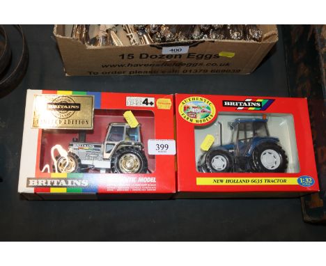 A boxed Britain's New Holland 6635 tractor; and a boxed Britain's limited edition tractor 
