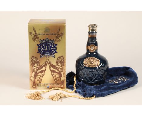 Royal Salute Blended Scotch whisky 10 year old in ceramic decanter, 70cl, 40% vol with cardboard boxPlease note - This lot ca