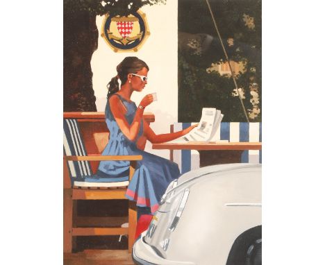 Jack Vettriano OBE (Scottish born 1951) Framed limited edition print, signed lower right No 159/250 'Morning News' 36cm x 28c
