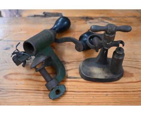 A vintage two-piece set of shotgun maker's implements 