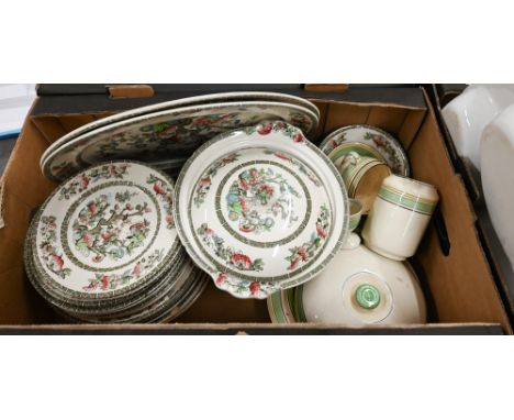 A Johnson's 'Indian Tree' part dinner service and an Adderley Art Deco style part service (box) 