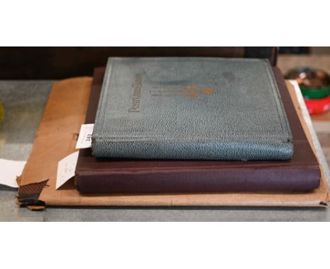 An album of vintage postcards, including greetings, novelty, topography etc. to/w two scrapbooks (3) 